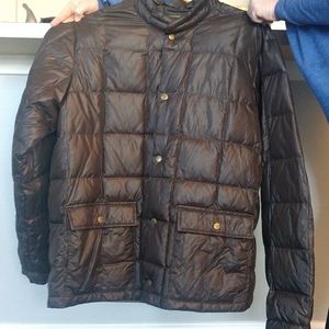 Dark brown lightweight down jacket